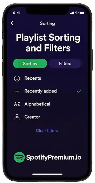 Playlist Sorting and Filters